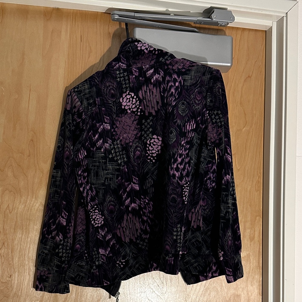 Women's Purple Patterned Jacket - Picture 2 of 5